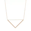 Halskette Big Triangle, 18 Karat Rosegold vergoldet-LEAF Hot