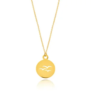 Halskette Birds, 14 Karat Gelbgold-LEAF Clearance