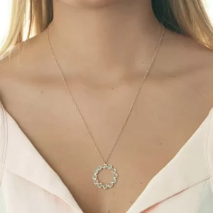 Halskette Bohemian, 18 Karat Rosegold vergoldet, Aqua Calzedon-LEAF Hot