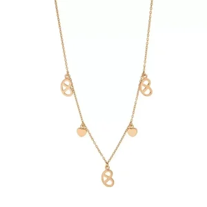 Halskette Brezn Charm, 18 Karat Rosegold vergoldet-LEAF Fashion