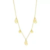 Halskette Brezn Charm, 18 Karat Gelbgold vergoldet-LEAF Sale