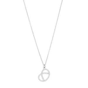 Halskette Brezn mit Zirkonia, 925 Sterlingsilber-LEAF Clearance