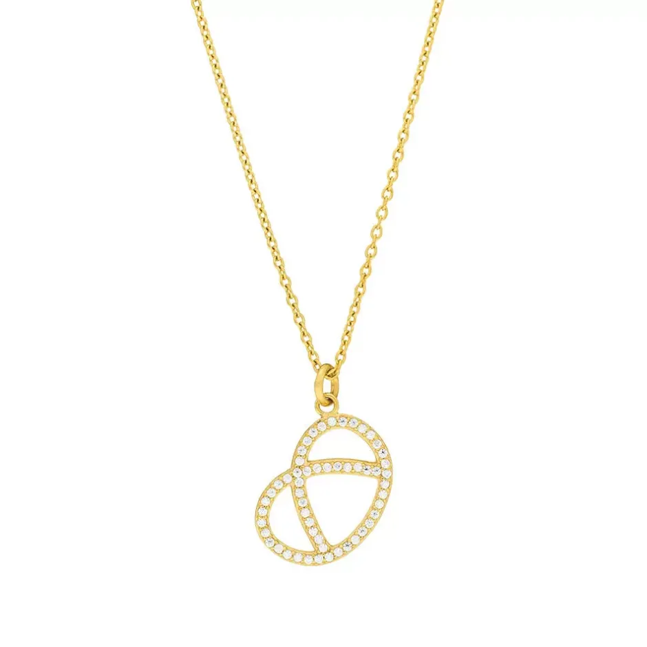 halskette_brezn_mit_zirko_3-1.webp Halskette Brezn mit Zirkonia, 18 Karat Gelbgold vergoldet-LEAF Online