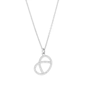 Halskette Brezn mit Zirkonia, 925 Sterlingsilber-LEAF Clearance