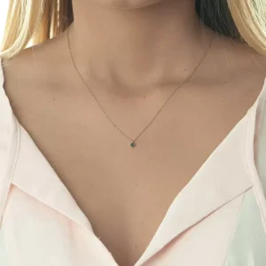 Halskette Cabochon, Blauer Topas, 14 Karat Rosegold-LEAF Discount