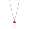 Halskette Cabochon, Rubin, 14 Karat Gelbgold-LEAF Fashion