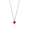 Halskette Cabochon, Rubin, 14 Karat Rosegold-LEAF Online