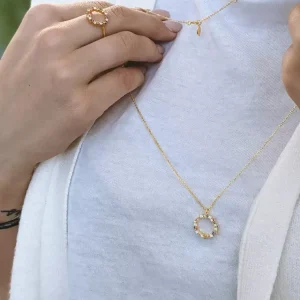 Halskette CANDY, 18 Karat Rosegold vergoldet-LEAF New