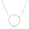 Halskette Circle Groß mit Diamanten, 18 Karat Weißgold-LEAF Best