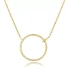 Halskette Circle Groß mit Diamanten, 18 Karat Gelbgold-LEAF Discount