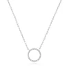 Halskette Circle mit Diamanten, 18 Karat Weißgold-LEAF Fashion