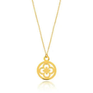 Halskette Clover, 14 Karat Gelbgold-LEAF Hot