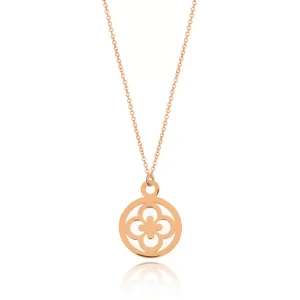 Halskette Clover, 14 Karat Rosegold-LEAF Online