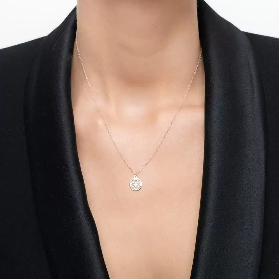 halskette_clover__karat_r_2.webp Halskette Clover, 14 Karat Rosegold-LEAF Online
