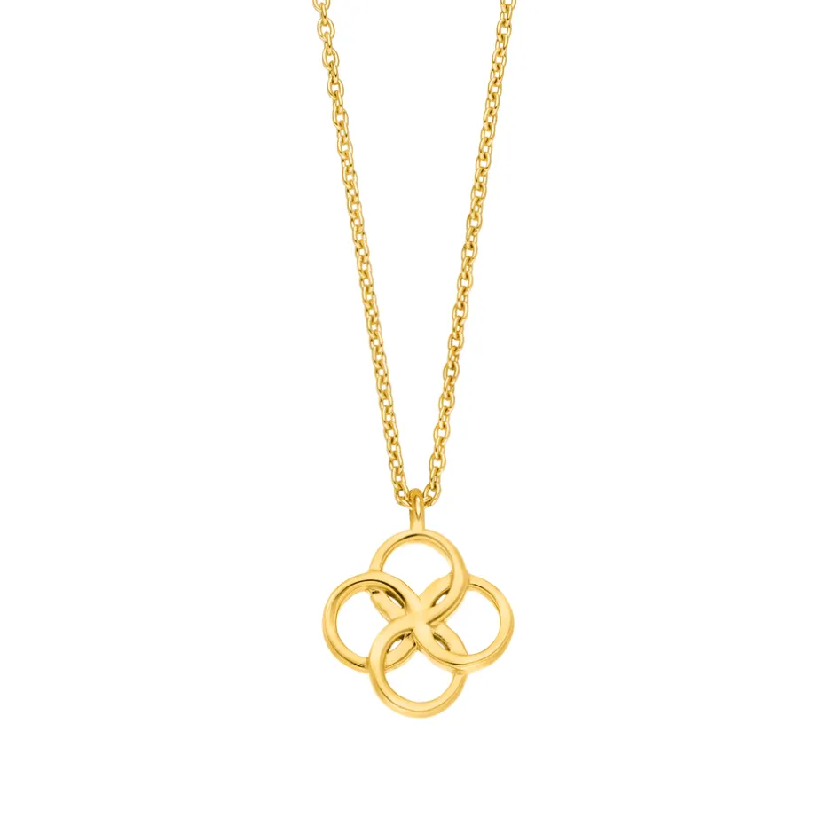halskette_clover_charm__k_0.webp Halskette Clover Charm, 18 Karat Gelbgold vergoldet-LEAF Outlet