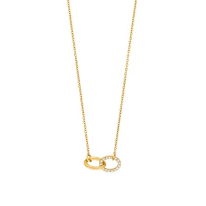 Halskette ETERNAL TOUCH, Diamanten, 14 Karat Gelbgold-LEAF New