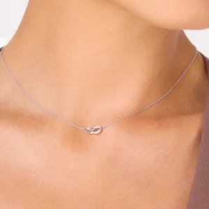 Halskette ETERNAL TOUCH, Diamanten, 14 Karat Weißgold-LEAF Discount