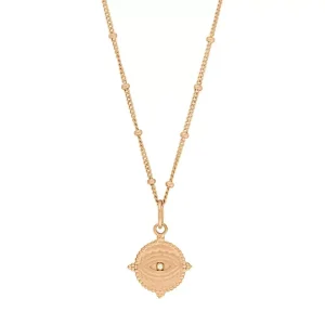 Halskette Evil Eye, 45cm, 18 Karat Rosegold vergoldet-LEAF Outlet