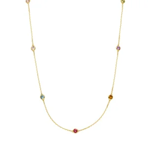 Halskette Fine Gems, 14 Karat Gelbgold-LEAF New