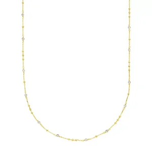 Halskette Flying Gems, Labradorit, 90cm, 18 Karat Gelbgold vergoldet-LEAF New