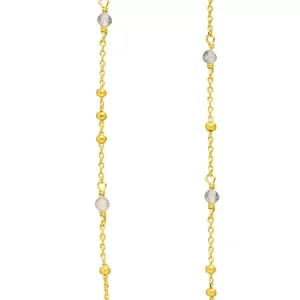 Halskette Flying Gems, Labradorit, 90cm, 18 Karat Gelbgold vergoldet-LEAF New