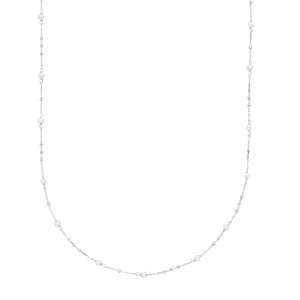 Halskette Flying Gems, Perle, 90cm, 925 Sterlingsilber-LEAF New