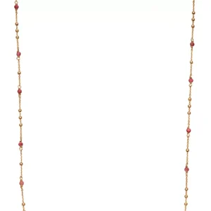 Halskette Flying Gems, Rhodonit, 18 Karat Rosegold vergoldet-LEAF Discount