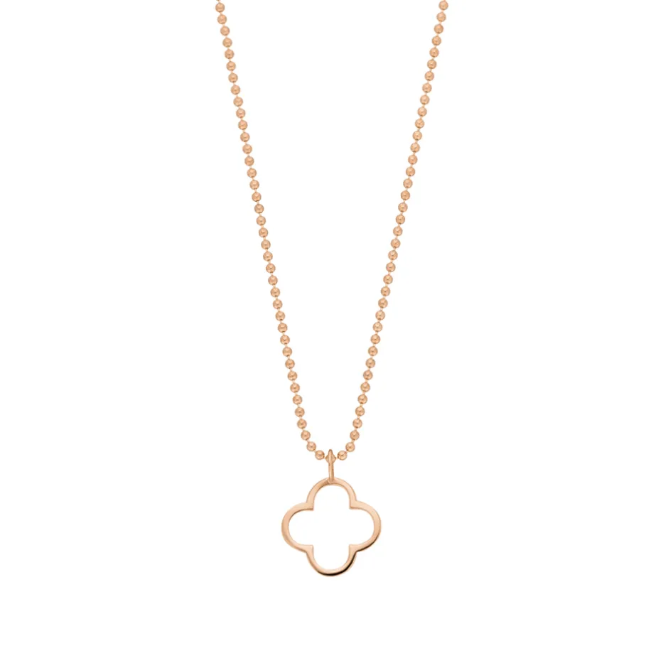 halskette_gentle_clover___0-2.webp Halskette GENTLE CLOVER, 14 Karat Rosegold-LEAF Hot
