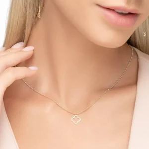 Halskette GENTLE CLOVER, 14 Karat Gelbgold-LEAF Best