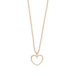 Halskette GENTLE HEART, 14 Karat Rosegold-LEAF Best