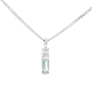 Halskette Glamour, Blue/White Topas, 925 Sterlingsilber-LEAF Outlet
