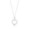 Halskette Heart, 14 Karat Weißgold-LEAF Fashion