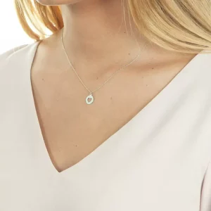 Halskette Heart, 14 Karat Weißgold-LEAF Fashion