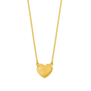 Halskette Heart-Disc, 18 Karat Gelbgold vergoldet-LEAF Outlet