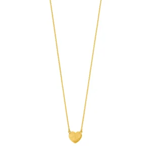 Halskette Heart-Disc, 18 Karat Gelbgold vergoldet-LEAF Outlet