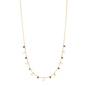 Halskette Hearts Rubin, 18 Karat Gelbgold vergoldet-LEAF Outlet