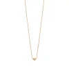 Halskette Herz mit Perle, 18 Karat Rosegold vergoldet-LEAF Sale