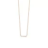 Halskette Horizontal Bar, Diamant, 14 Karat Rosegold-LEAF New