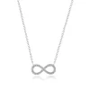 Halskette Infinity mit Diamanten, 18 Karat Weißgold-LEAF Discount