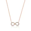 Halskette Infinity mit Diamanten, 18 Karat Rosegold-LEAF Discount