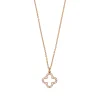 Halskette Kleeblatt, 18 Karat Rosegold vergoldet-LEAF Best