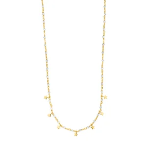 Halskette Labradorit Stars, 18 Karat Gelbgold vergoldet-LEAF Best
