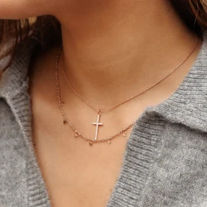 Halskette Labradorit Stars, 18 Karat Rosegold vergoldet-LEAF Discount