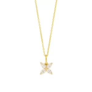 Halskette Flower, 18 Karat Gelbgold-LEAF Hot