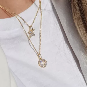 Halskette Flower, 18 Karat Rosegold-LEAF Hot