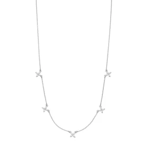 Halskette Flower Charms, 925 Sterlingsilber-LEAF Best