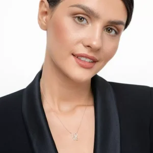 Halskette Love mit Diamanten, 18 Karat Rosegold-LEAF Hot