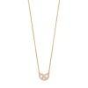 Halskette Mini Brezn mit Zirkonia, 18 Karat Rosegold vergoldet-LEAF Clearance
