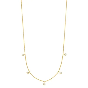 Halskette MY FIRST DIAMOND Charms, 14 Karat Gelbgold-LEAF Hot