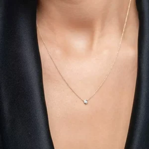 Halskette MY FIRST DIAMOND, 14 Karat Rosegold-LEAF Online